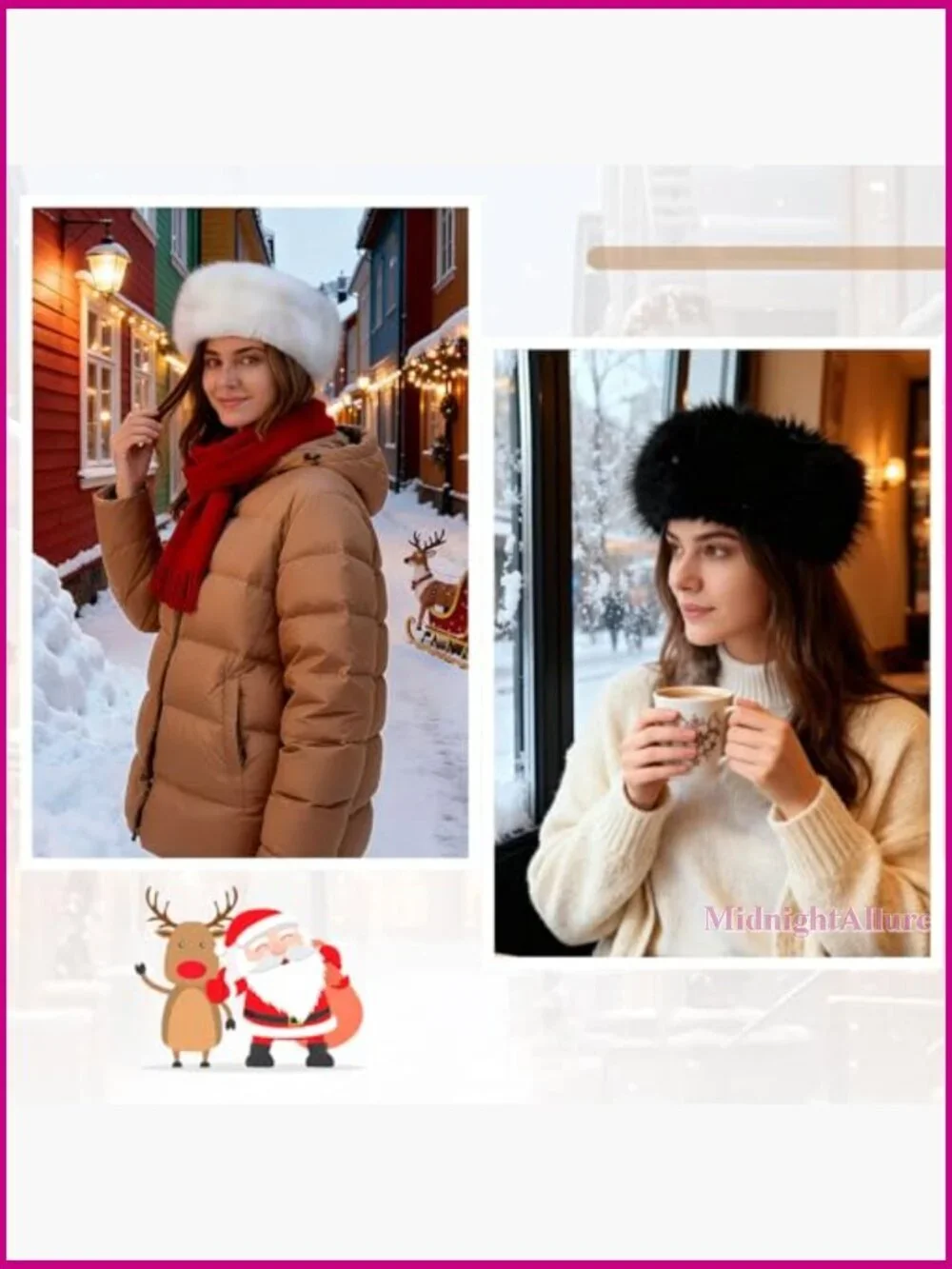 Faux Fur Headband Ear Warmer Elastic Winter Hat Fluffy Earmuff